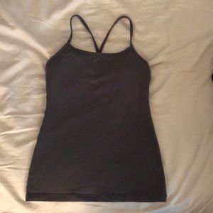 Grey Lulu Power Y Top